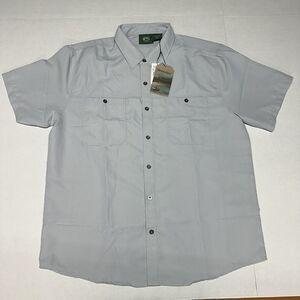 Stillwater Supply Co Mens Size XXL Gray Short Sleeve Fishing Shirt‎ Lightweight